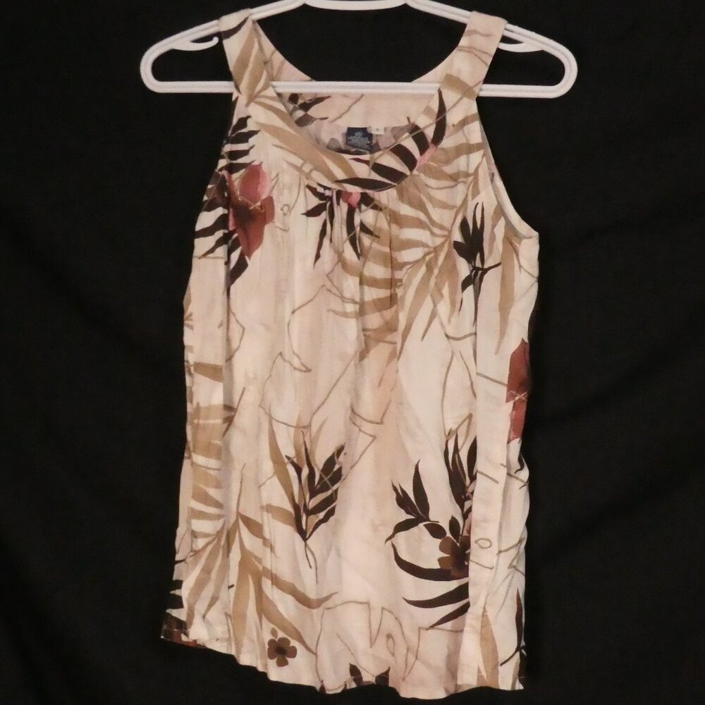 HIBISCUS COLLECTION HAWAII Hawaii Tropical Floral Tank Top - Size Small